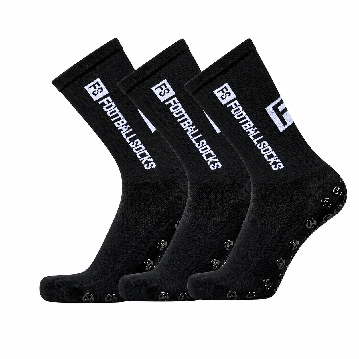 Grip Socks med Silikongrepp – 3-pack, stl. 34-39