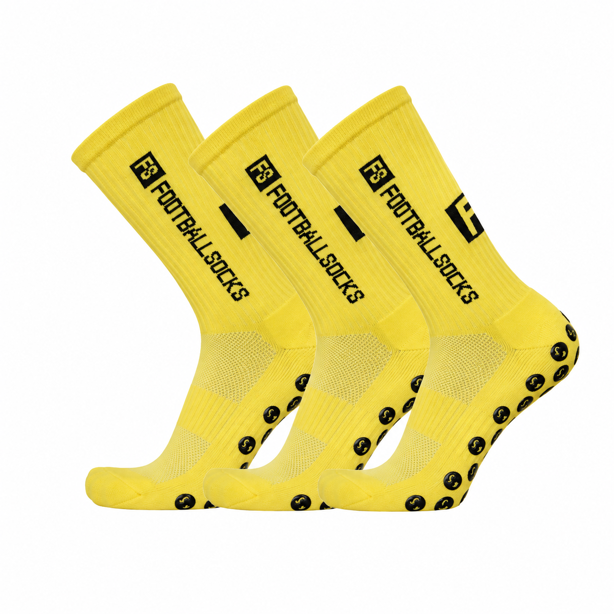 Grip Socks med Silikongrepp – 3-pack, stl. 34-39