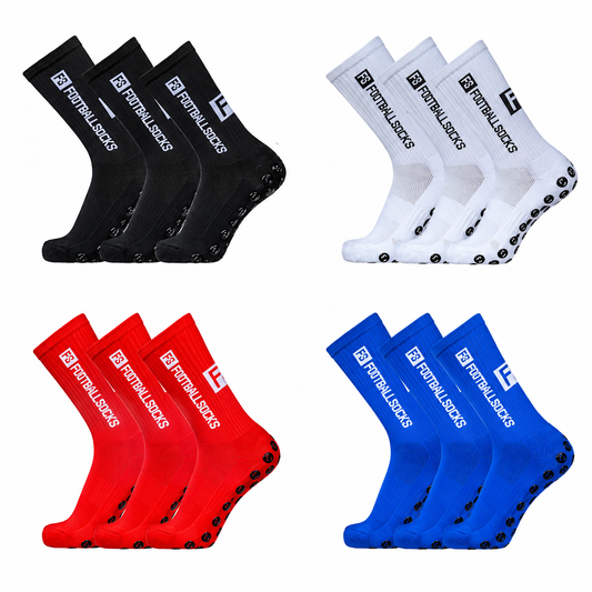 Grip Socks med Silikongrepp – 3-pack, stl. 34-39